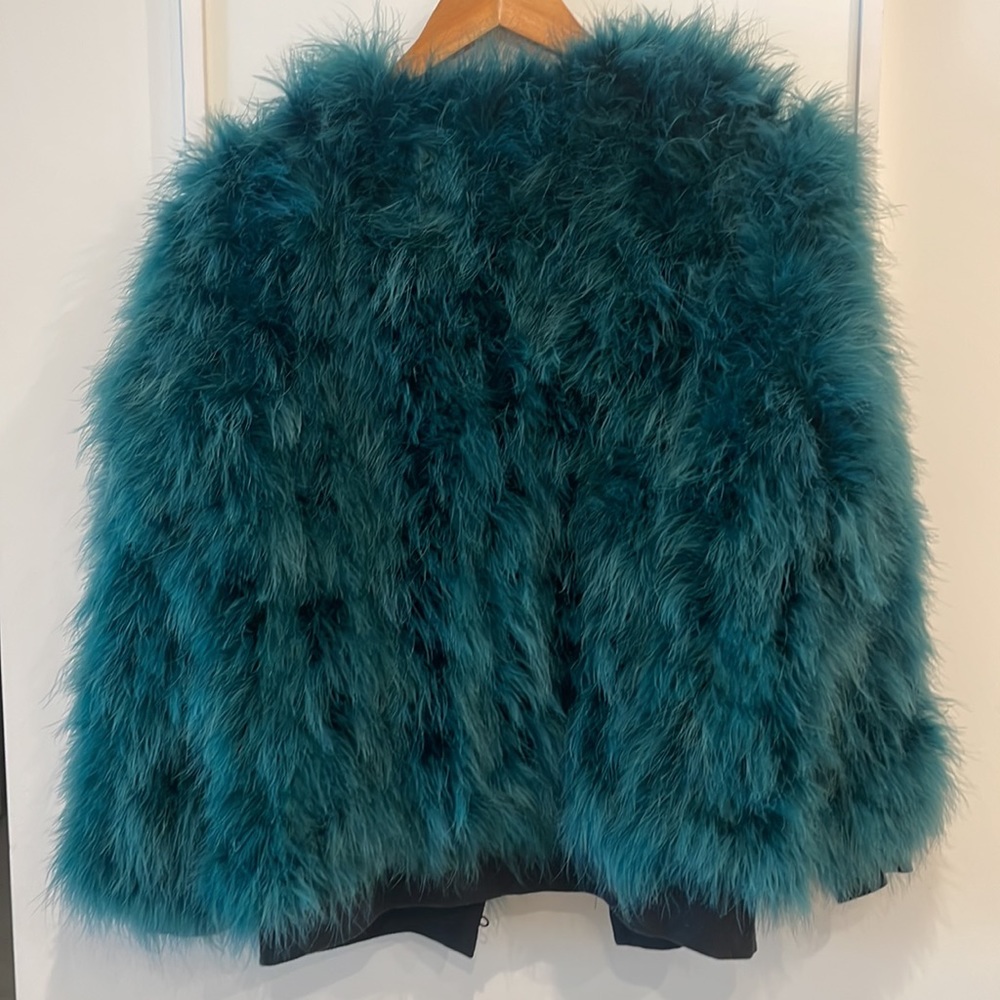 Green Feather Jacket Lined Jacket - image 7